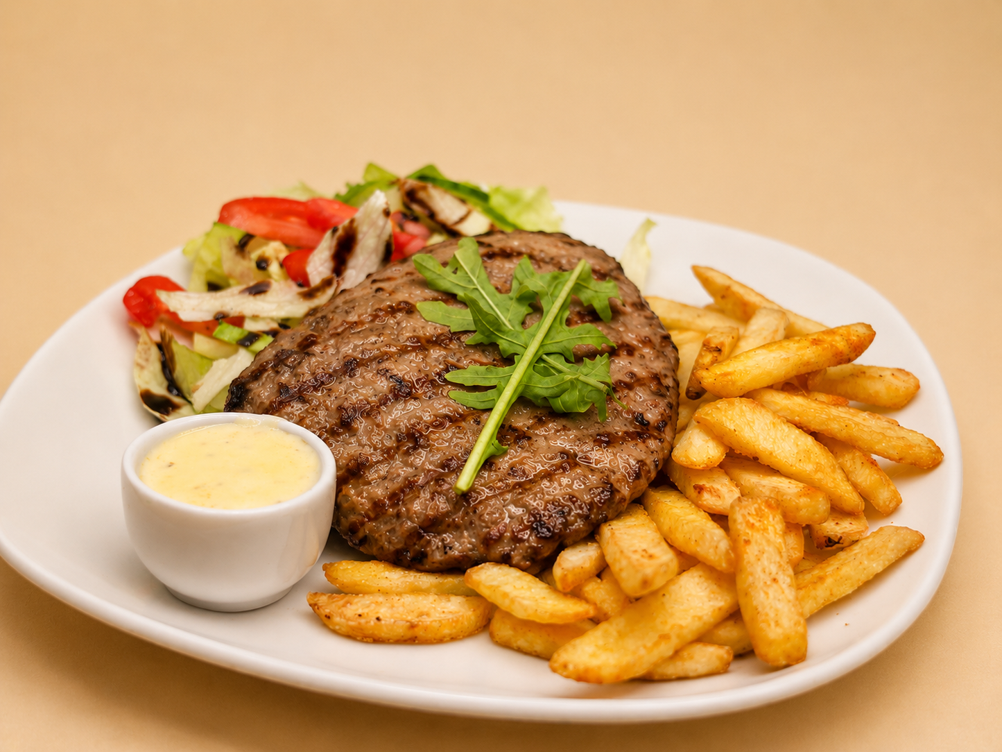 Løvstek m/ pommes frites