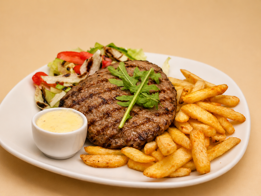 Løvstek m/ pommes frites