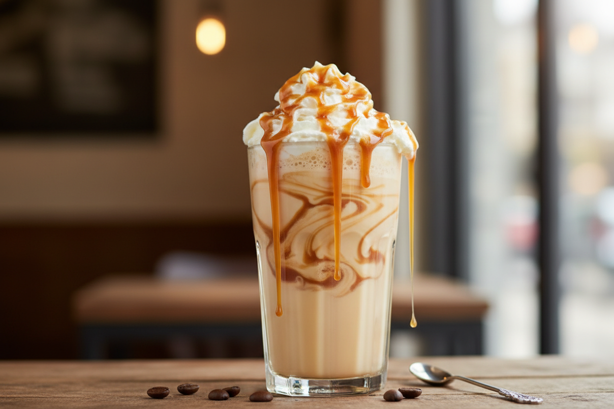 caramel streamer with creme