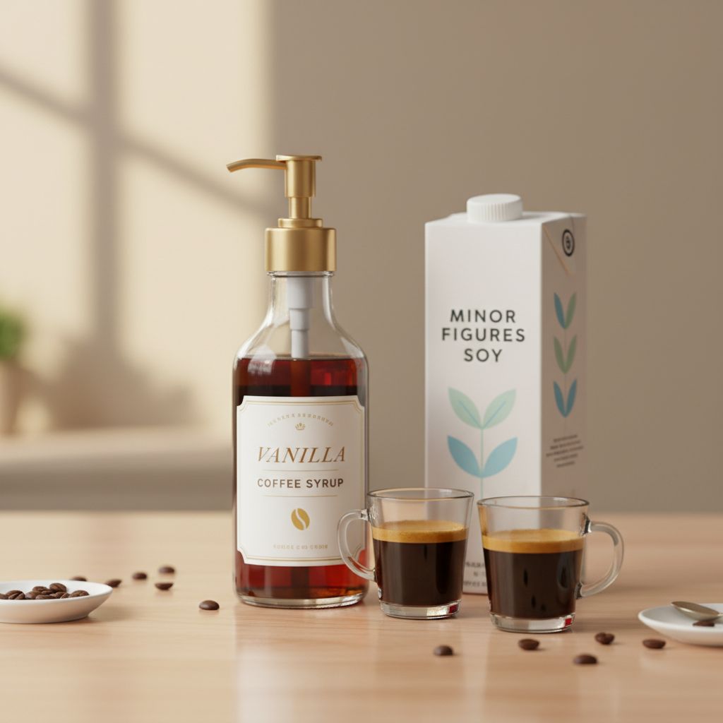 Sirup til kaffe , Kaffeshot ekstra pr shot , Soya melk  all in one place sqyare image